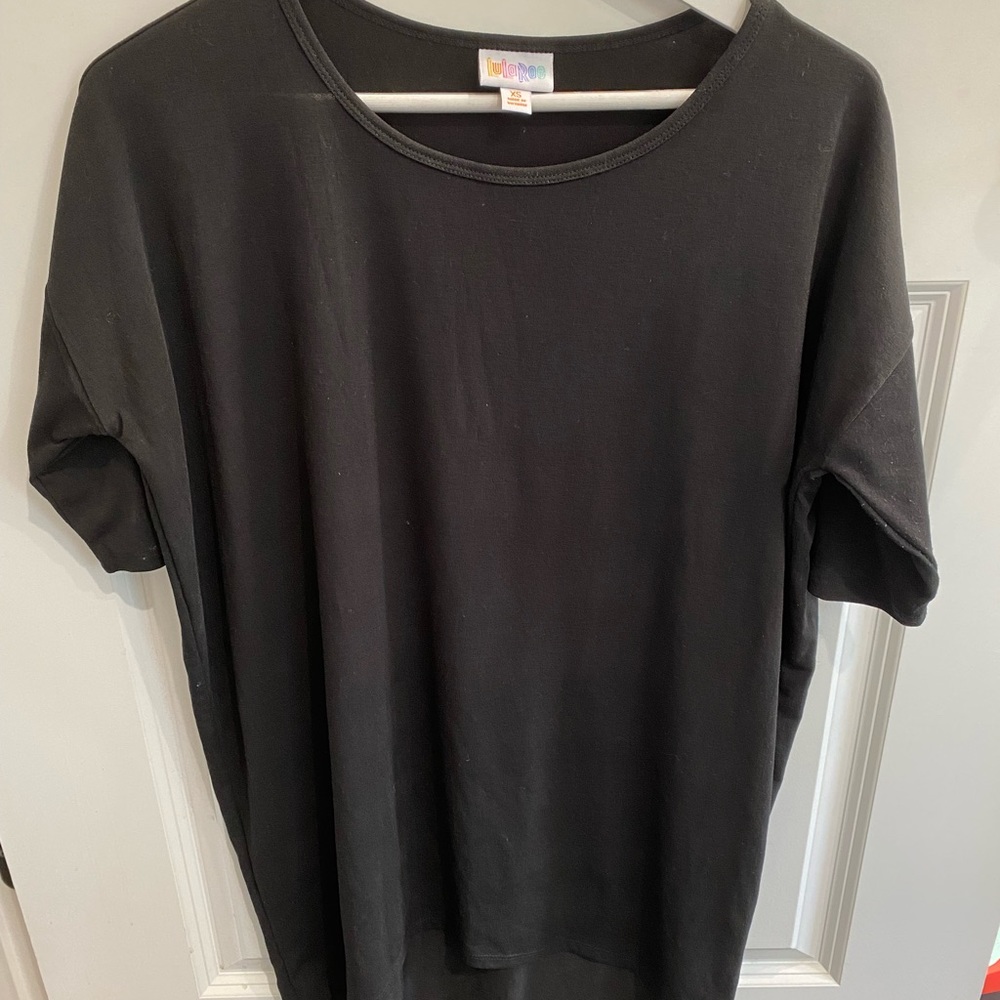 LuLaRoe black high low shirt